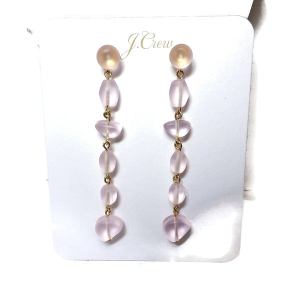 J. Crew STACKED SEA GLASS DROP EARRINGS Dangle Earrings - Picture 1 of 6